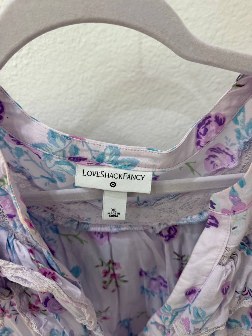 LoveShack Fancy x Target Purple Floral Tiered Mini Dress - Picture 4 of 9
